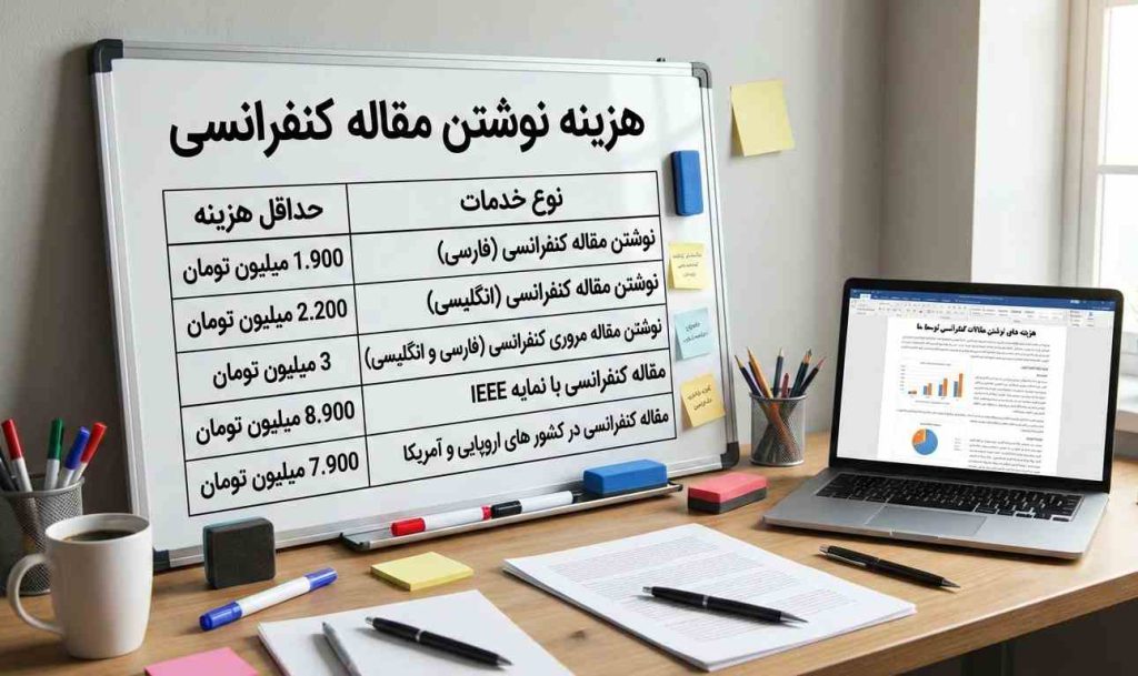 هزینه نوشتن مقاله کنفرانسی